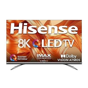 Hisense 189 cm (75 inches) 8K Ultra HD Smart Certified Android QLED TV 75U80G (Metal Gray)
