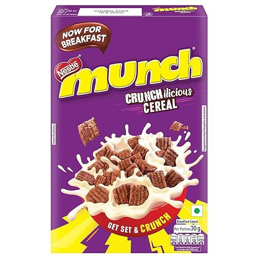 Nestle Munch Chocolate Crunchilicious Cereal Get Set & Crunch Breakfast Cereal, 300g